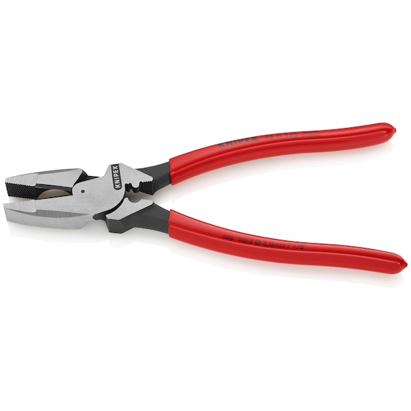 Knipex 9-1/2'' High Leverage Lineman's New England w/ Tape Puller & Crimper - 09 11 240