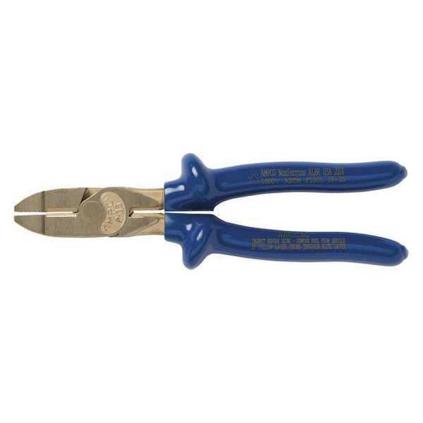 Ampco Safety Tools 8 3/4 in Linemans Plier, Nickel Aluminum Bronze - IP-35