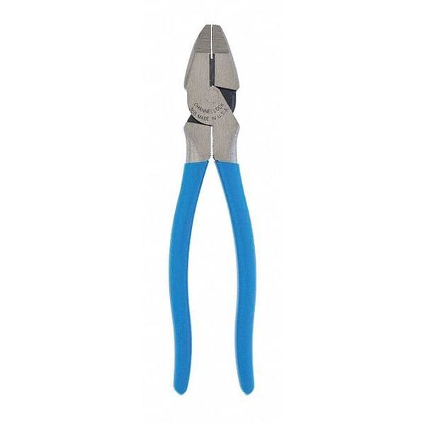 Channellock 8-1/2 in Linemens Plier Round Nose High Leverage, Steel - 368
