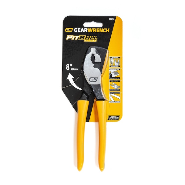 Gearwrench 8" PITBULL Dipped Handle Slip Joint Pliers - 82175