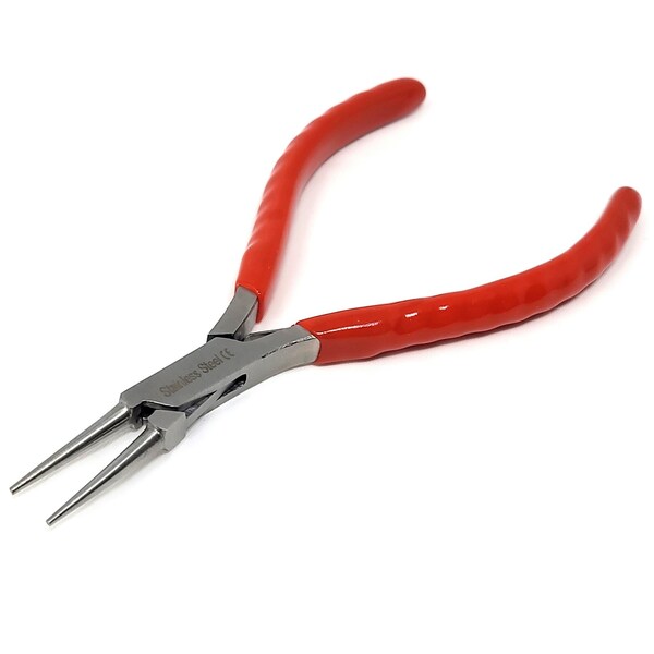 A2Z Scilab Jewelry Making Pliers Slim Round Nose Professional Repair Stainless Steel Tool with Cushion Grip - A2Z-ZR942