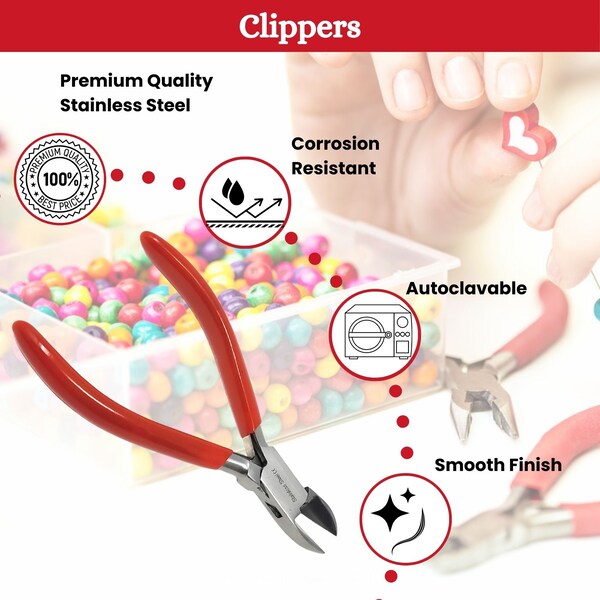 A2Z Scilab Jewelry Making Pliers Professional Repair Clippers, Stainless Steel Tool with Cushion Grip - A2Z-ZR939