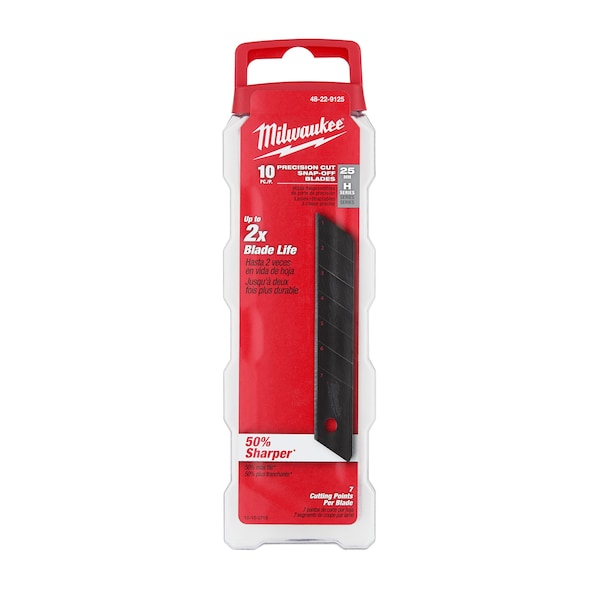Milwaukee Tool 25mm Precision Snap Blades (10 PK) - 48-22-9125