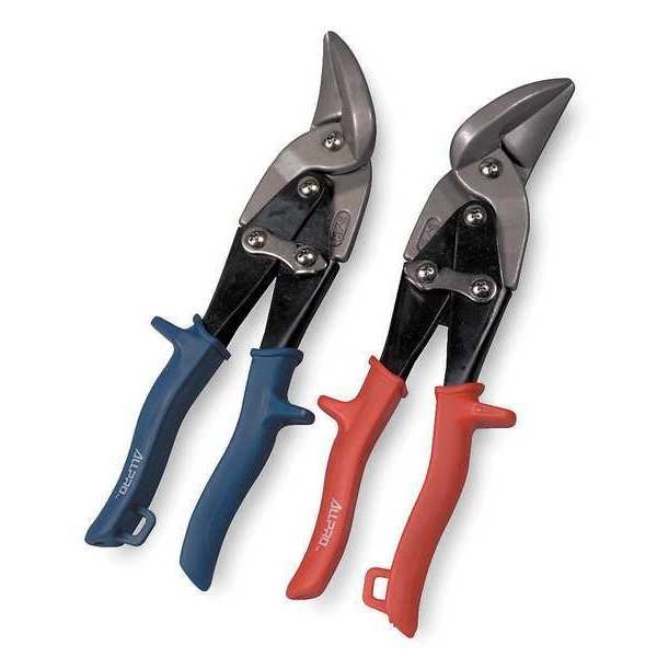 Westward Offset Aviation Snip Set, Left/Right, 9 3/4 in, Forged steel - 4YP54