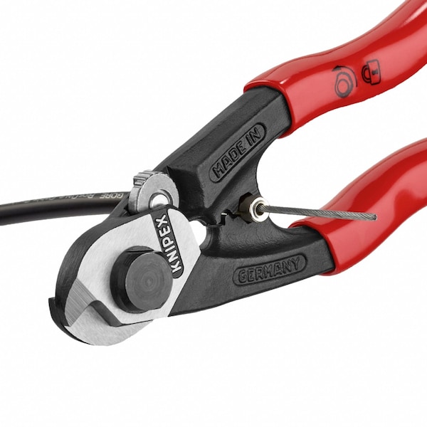 Knipex Wire Rope Cutter, Center Cut, 7 1/2 in - 95 61 190 SBA