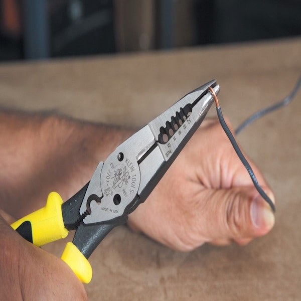 Klein Tools Pliers, All-Purpose Needle Nose Pliers with Crimper, 8.5-Inch - J207-8CR