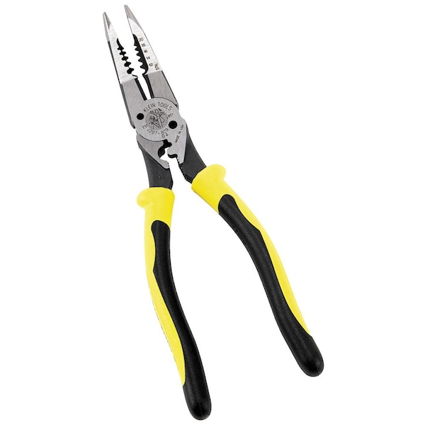 Klein Tools Pliers, All-Purpose Needle Nose Pliers with Crimper, 8.5-Inch - J207-8CR