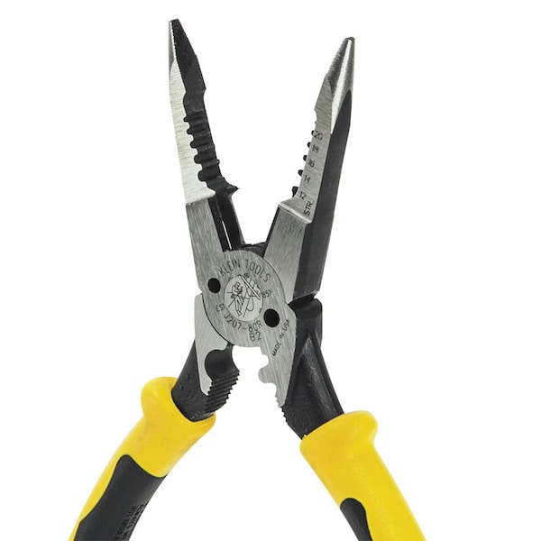 Klein Tools Pliers, All-Purpose Needle Nose Pliers with Crimper, 8.5-Inch - J207-8CR