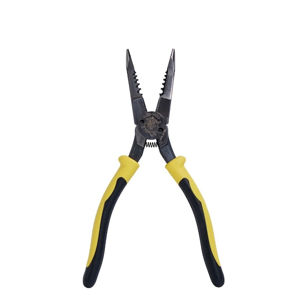 Klein Tools Pliers, All-Purpose Needle Nose, Spring Loaded, Cuts, Strips, 8.5-Inch - J206-8C