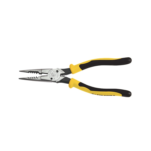 Klein Tools Pliers, All-Purpose Needle Nose, Spring Loaded, Cuts, Strips, 8.5-Inch - J206-8C