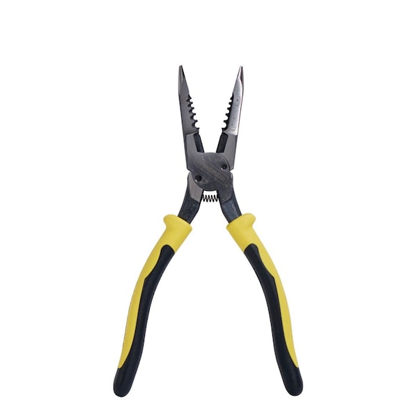 Klein Tools Pliers, All-Purpose Needle Nose, Spring Loaded, Cuts, Strips, 8.5-Inch - J206-8C