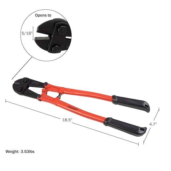 Stalwart 18-Inch Bolt Cutter with Ergonomic Grips - 75-HT2001