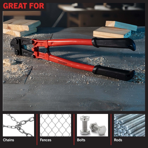 Stalwart 18-Inch Bolt Cutter with Ergonomic Grips - 75-HT2001