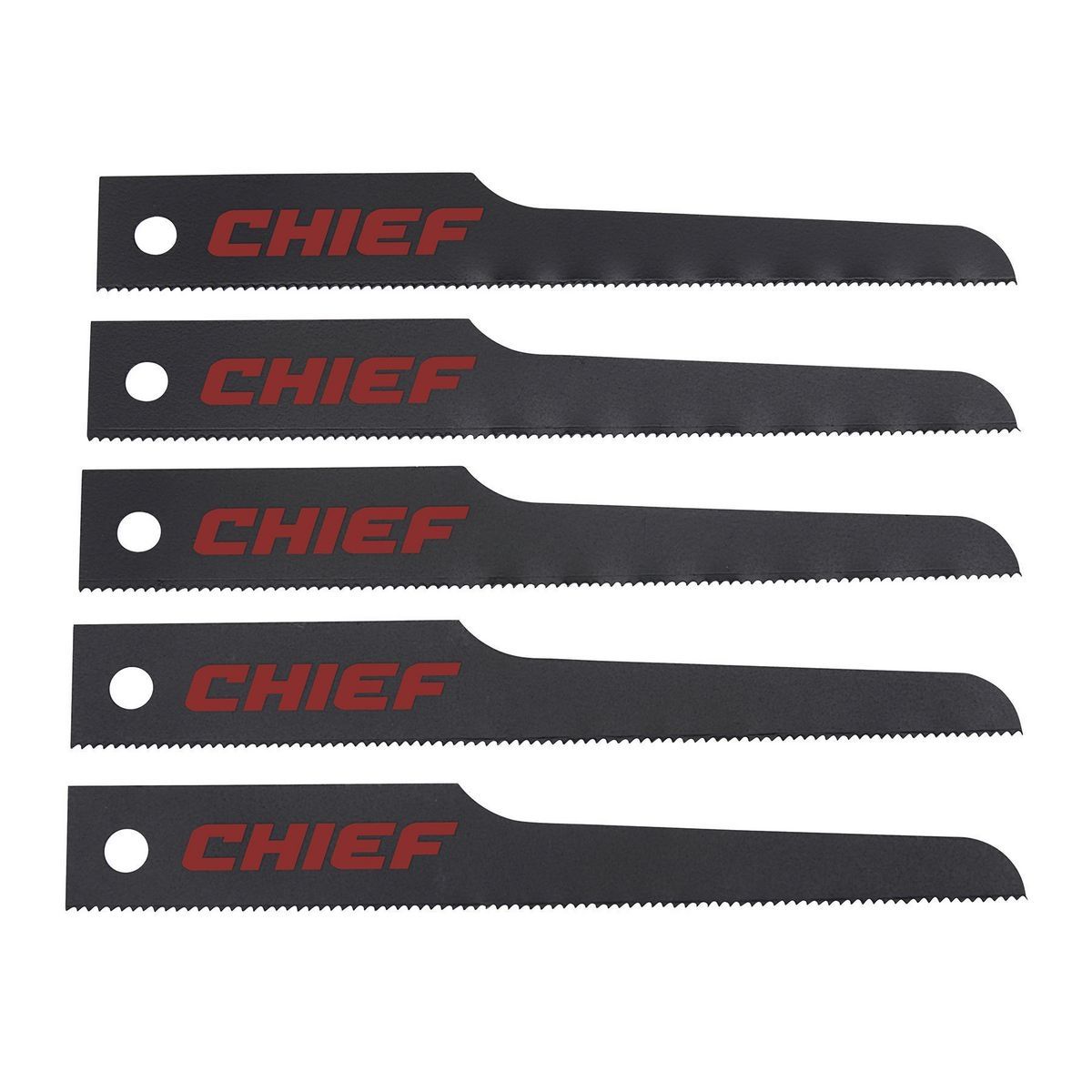 Cuchillas de sierra neumática profesionales Chief de 24 TPI, paquete de 5 - 56516.