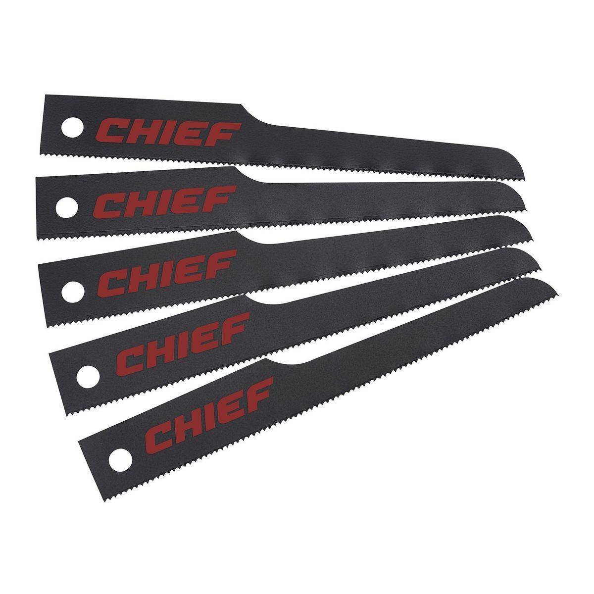 Cuchillas de sierra neumática profesionales Chief de 24 TPI, paquete de 5 - 56516.