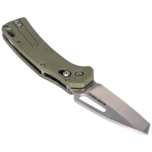 Klein Tools KTO Resurgence Knife, Tanto Blade, Moss Green Handle - OGK001GNT