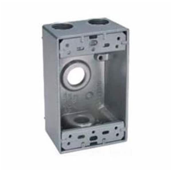 Teddico/Bwf Electrical Box, 18.3 cu in, Outlet Box Type, 1 Gang, Die-Cast Metal, Rectangular Shape - 1718980