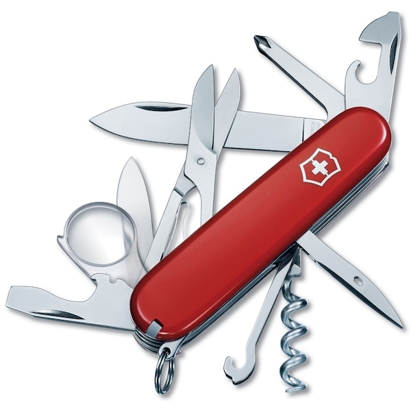 Swiss Army Brands 2024 Victorinox 56791 Explorer Red 91Mm, Clam Pack - VIC-1.6703.B1-X1