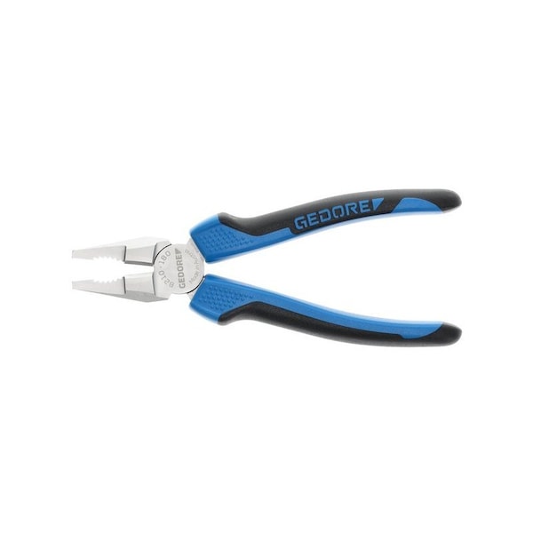 Gedore Combination Pliers, 7", Jaw Length: 38mm - 8210-180 JC