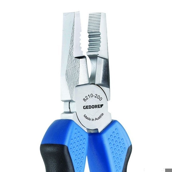 Gedore Combination Pliers, 7", Jaw Length: 38mm - 8210-180 JC