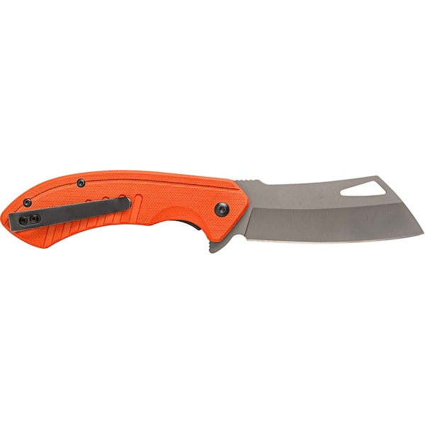 Smiths Consumer Products 2023 Smith'S Rally Titanium Finished Cleaver Blade - G10 Blaze Orange - SMI-51139