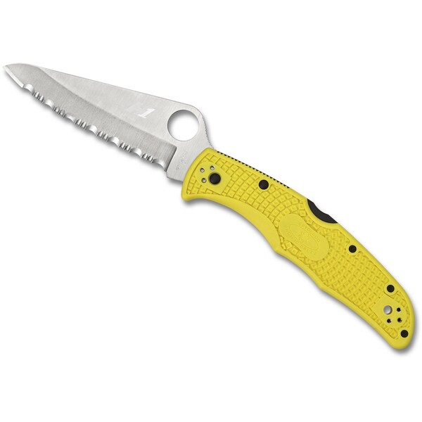 Spyderco 2024 Spyderco, Reveal V5, Pacific Salt 2, Serrated Edge, Yellow Frn - SPY-C91SYL2
