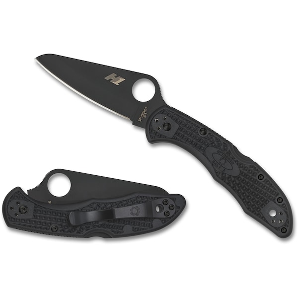 Spyderco 2024 Spyderco Salt 2 Lightweight Black Black Blade/H1 Plain - SPY-C88PBBK2