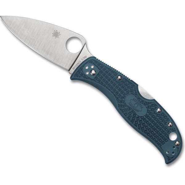 Spyderco 2024 Spyderco Reveal 13 Leafjumper Blue Lightweight K390, Plain Edge - SPY-C262PBLK390