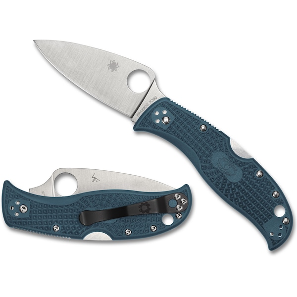 Spyderco 2024 Spyderco Reveal 13 Leafjumper Blue Lightweight K390, Plain Edge - SPY-C262PBLK390