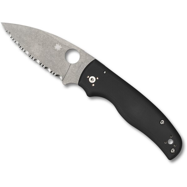Spyderco 2024 Spyderco Shaman G-10 Black Serrated - SPY-C229GS