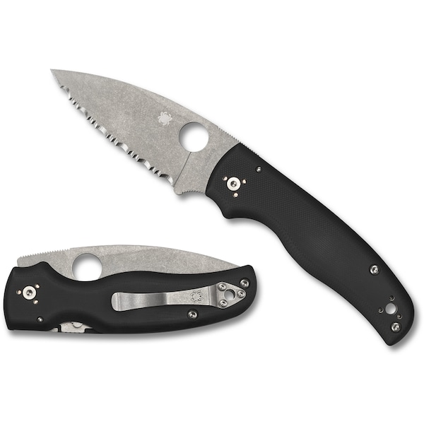 Spyderco 2024 Spyderco Shaman G-10 Black Serrated - SPY-C229GS