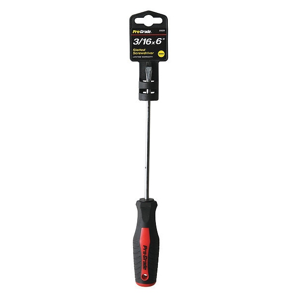 Pro-Grade Tools Slotted Screwdriver, 3/16x6" - 55029