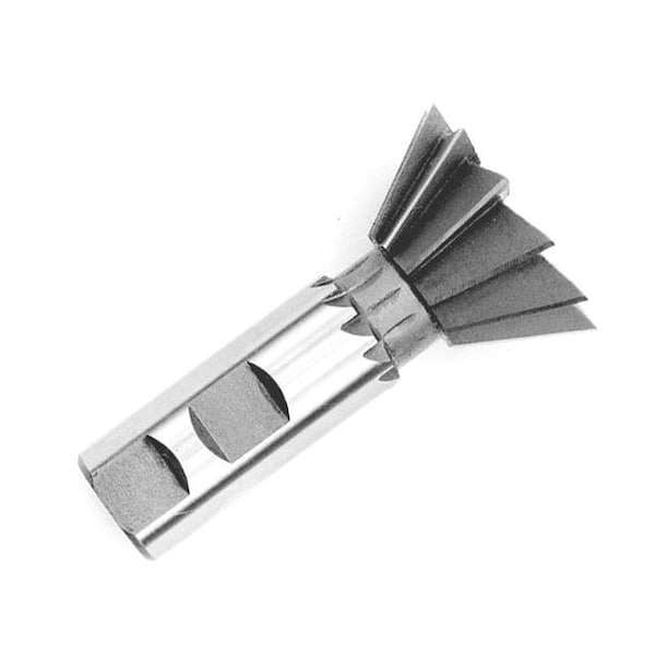 Qualtech Dovetail Cutter, Series DWC, 12 Diameter Cutter, 218 Overall Length, 38 Shank Diameter, Weld - DWCA1408-45