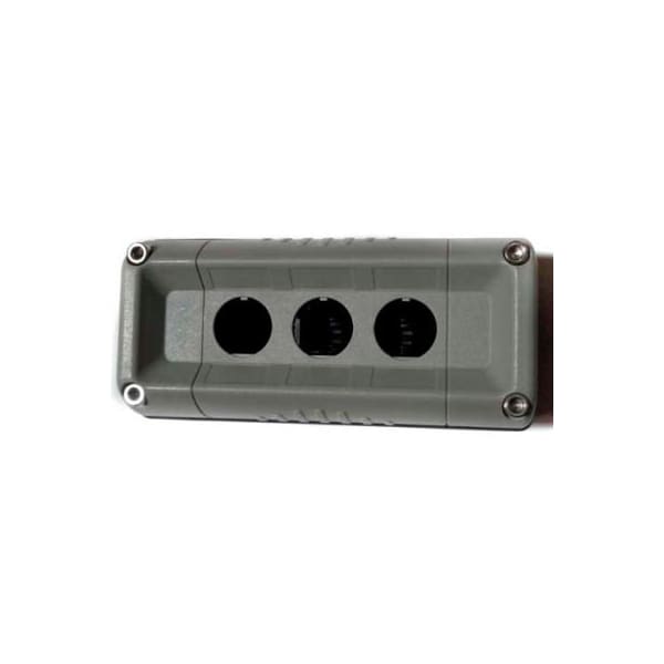 Springer Controls Co T.E.R., F71GG00000000001 Estación de control de montaje en pared de VICTOR, solo carcasa, 3 botones, gris - F71GG00000000001