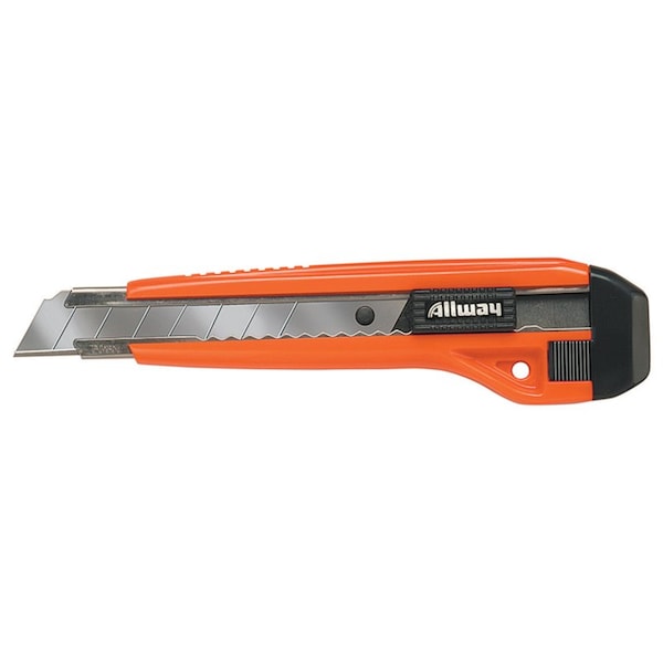 Allway Deluxe 6-3/8 in. Snap-Off Utility Knife Orange - KS7