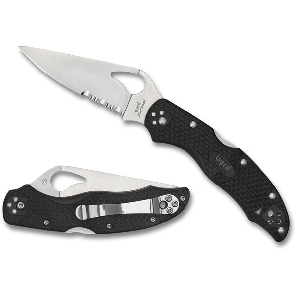 Spyderco 2024 Spyderco, Reveal V4, Harrier 2, Black Frn, Combo Edge - SPY-BY01PSBK2