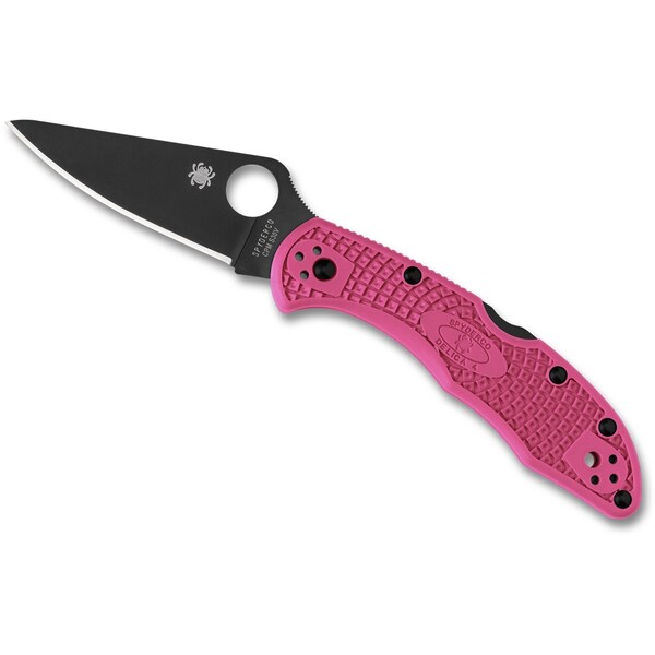 Spyderco 2024 Spyderco Reveal 6 Delica Pink Heels Black Cmp S30V Plain Edge - SPY-C11FPPNS30VBK