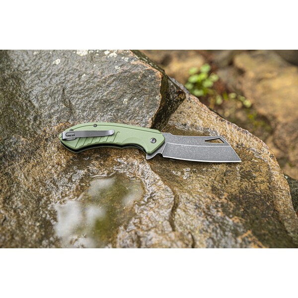 Smiths Consumer Products 2023 Smith'S Rally Black Stonewash Stainless Steel Blade - G10 Od Green - SMI-51140