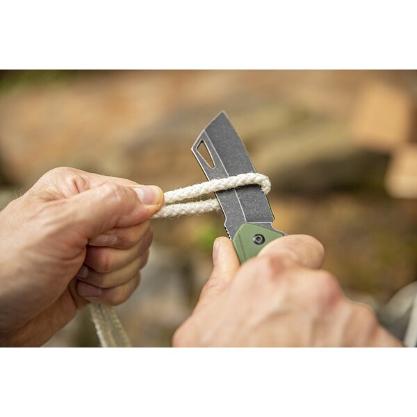 Smiths Consumer Products 2023 Smith'S Rally Black Stonewash Stainless Steel Blade - G10 Od Green - SMI-51140