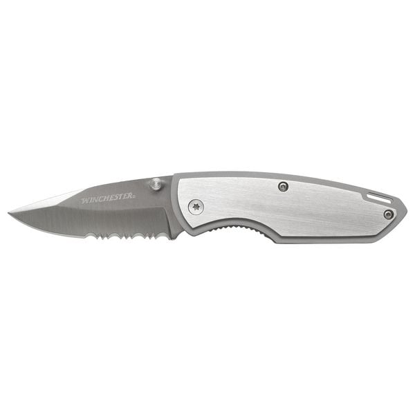 Winchester Folding Knife, Drop Point, 2-39/64 In, SS - 31-000312