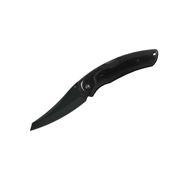 Bear & Sons Cutlery 2015 Bear 4 3/4' Persuader Black G10 Handle/Black Ti Coated Blade W/ Pocket Clip - BEA-MC-200-B4-T
