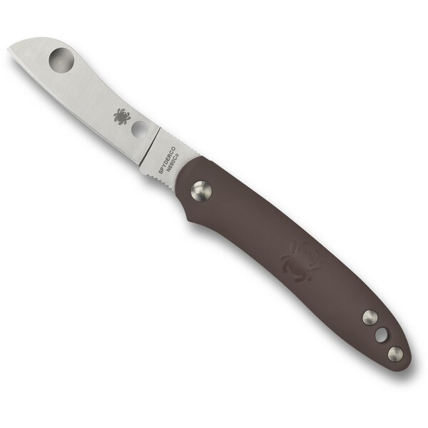 Spyderco 2023 Spyderco Roadie, Lightweight Brown, Plain Slip Joint Lock, Reveal 7 - SPY-C189PBN