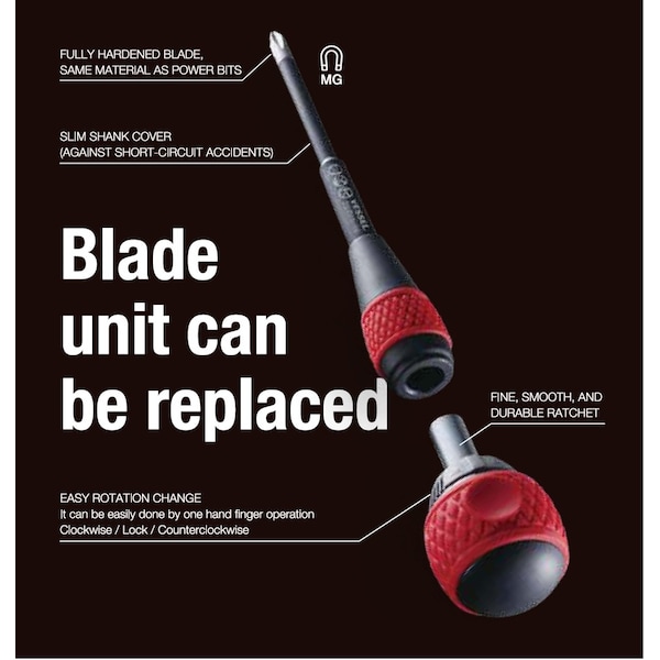 Vessel BALL GRIP Ratchet Screwdriver No.2200 -6 - 2200S6100