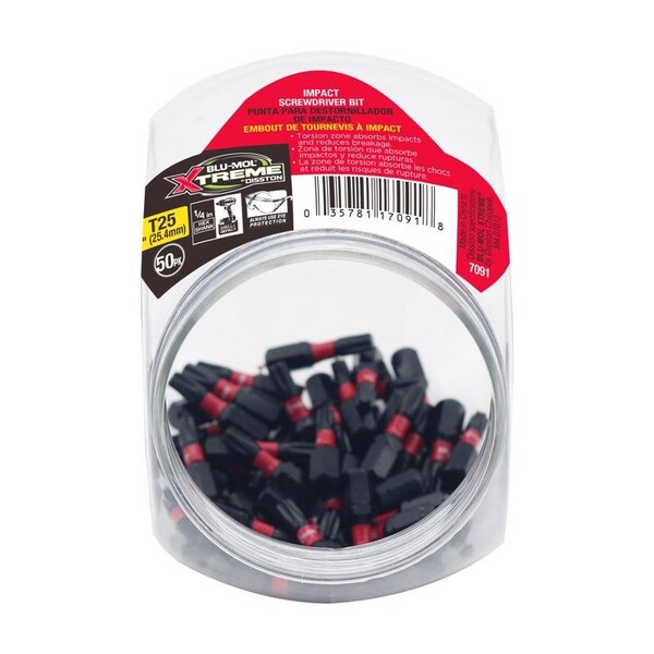 Blu-Mol Xtreme Torx T25 X 1 in. L Screwdriver Bit S2 Tool Steel - E0217091