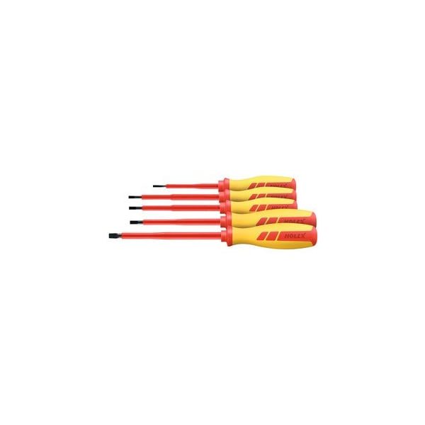 Holex Electrician's screwdriver set for slot-head fully insulated- Number of screwdrivers: 5 - 663311 5