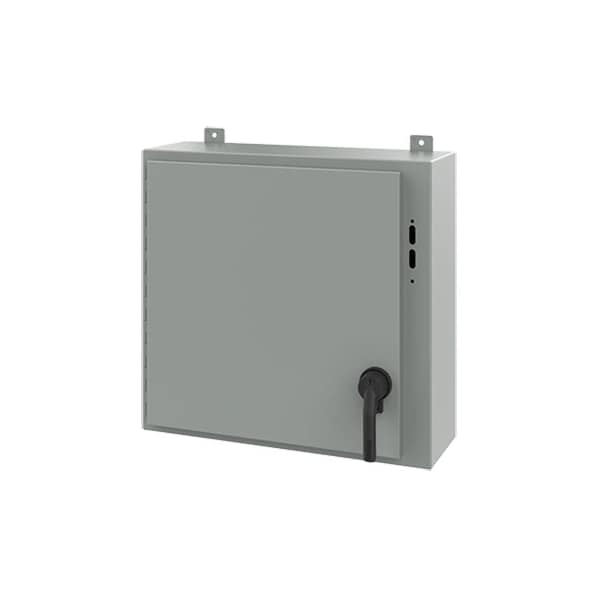 Nvent Hoffman Steel Electrical Enclosures, 24 in H, 8 in D, 25.38 in W, NEMA 12, Hinged - A24SA2608LPPL