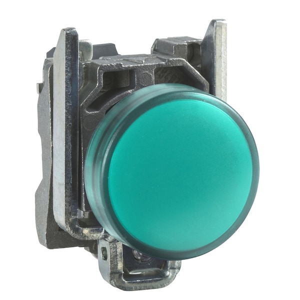 Luz piloto Schneider Electric, Harmony XB4, metal, verde, 22mm, LED universal, lente lisa, 230...240V CA - XB4BVM3