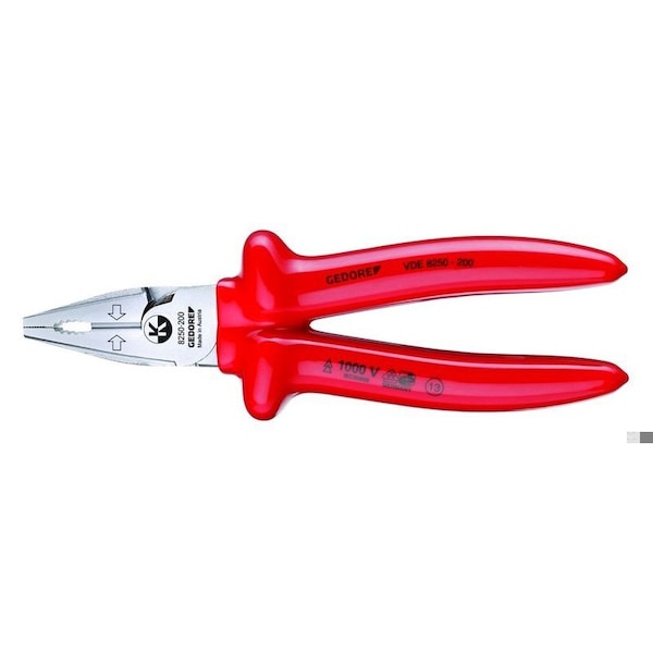 Gedore Ins. Power Combination Pliers, 7-7/8" - VDE 8250-200