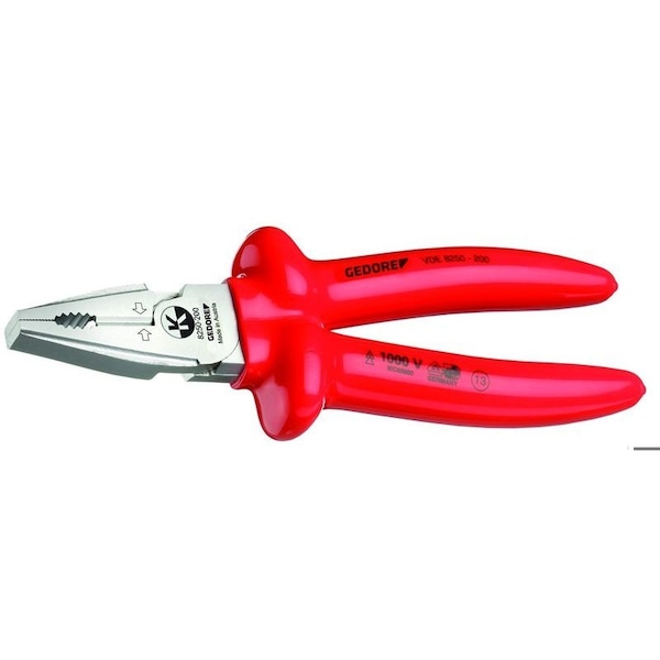 Gedore Ins. Power Combination Pliers, 7-7/8" - VDE 8250-200