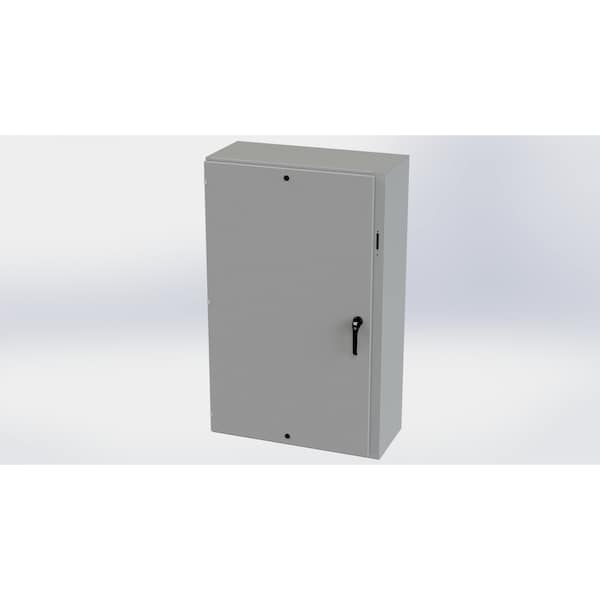 Saginaw Control & Engineering Carbon Steel Electrical Enclosures, 60 in H, 16 in D, 37.38 in W, NEMA 3R, 4, 12, 13, Hinged - SCE-60XEL3716LP